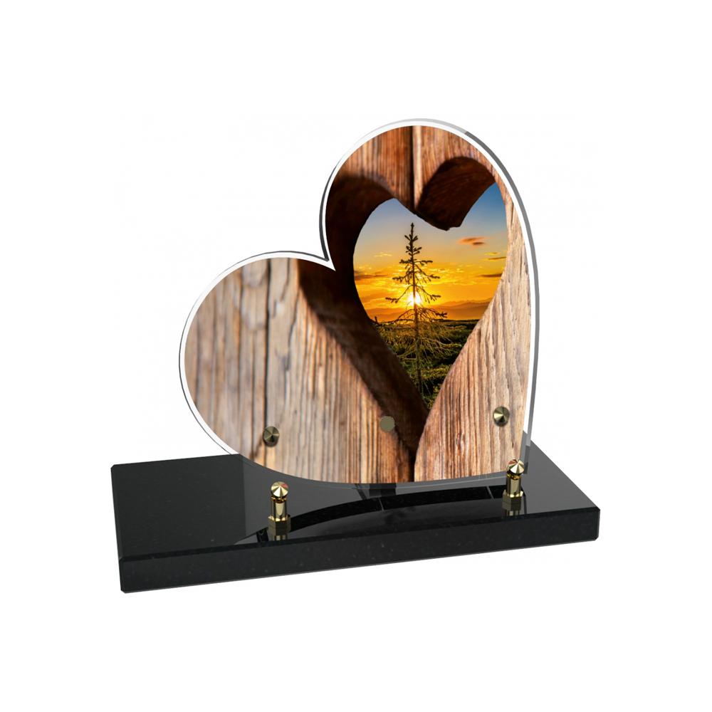 Plaque funéraire PETIT COEUR – Plaques Funéraires Créations® – vue complémentaire
