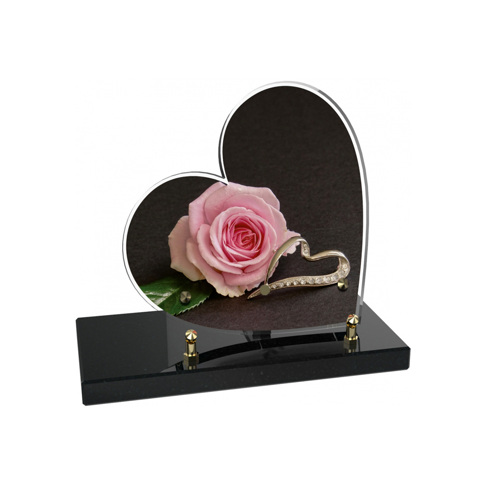Plaque funéraire PETIT COEUR – Plaques Funéraires Créations® – vue complémentaire