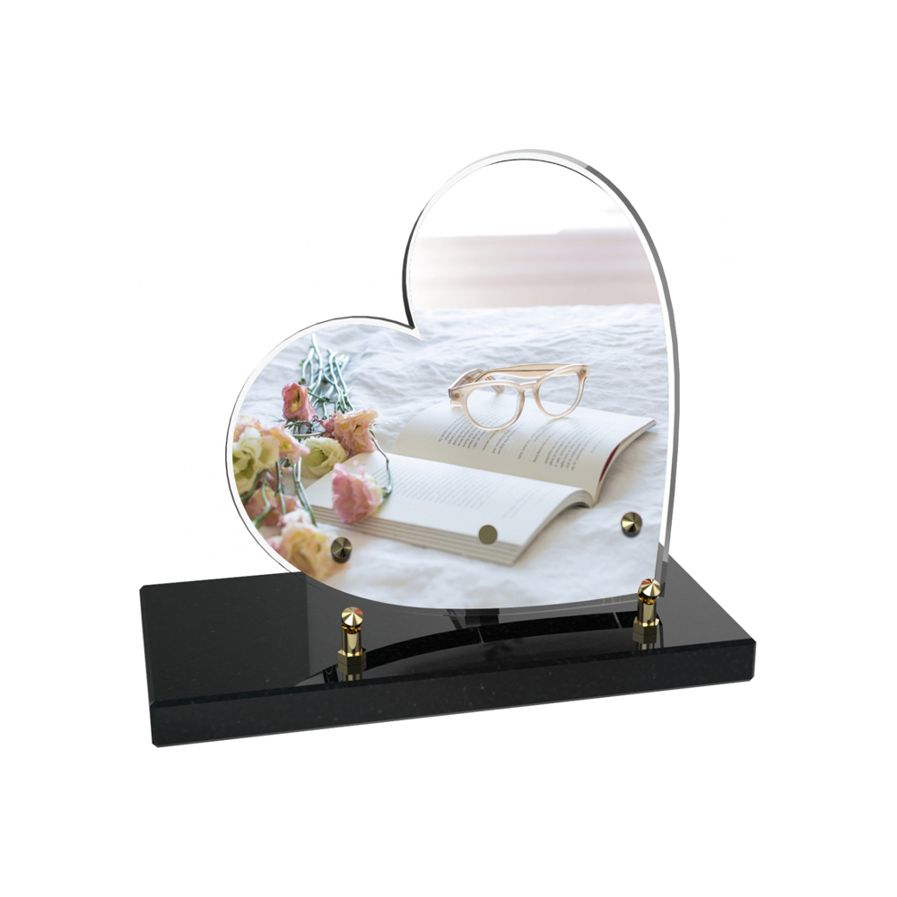 Plaque funéraire PETIT COEUR – Plaques Funéraires Créations® – vue complémentaire