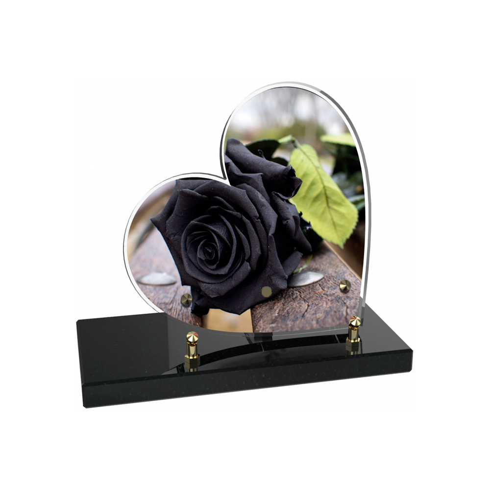 Plaque funéraire PETIT COEUR – Plaques Funéraires Créations® – vue complémentaire