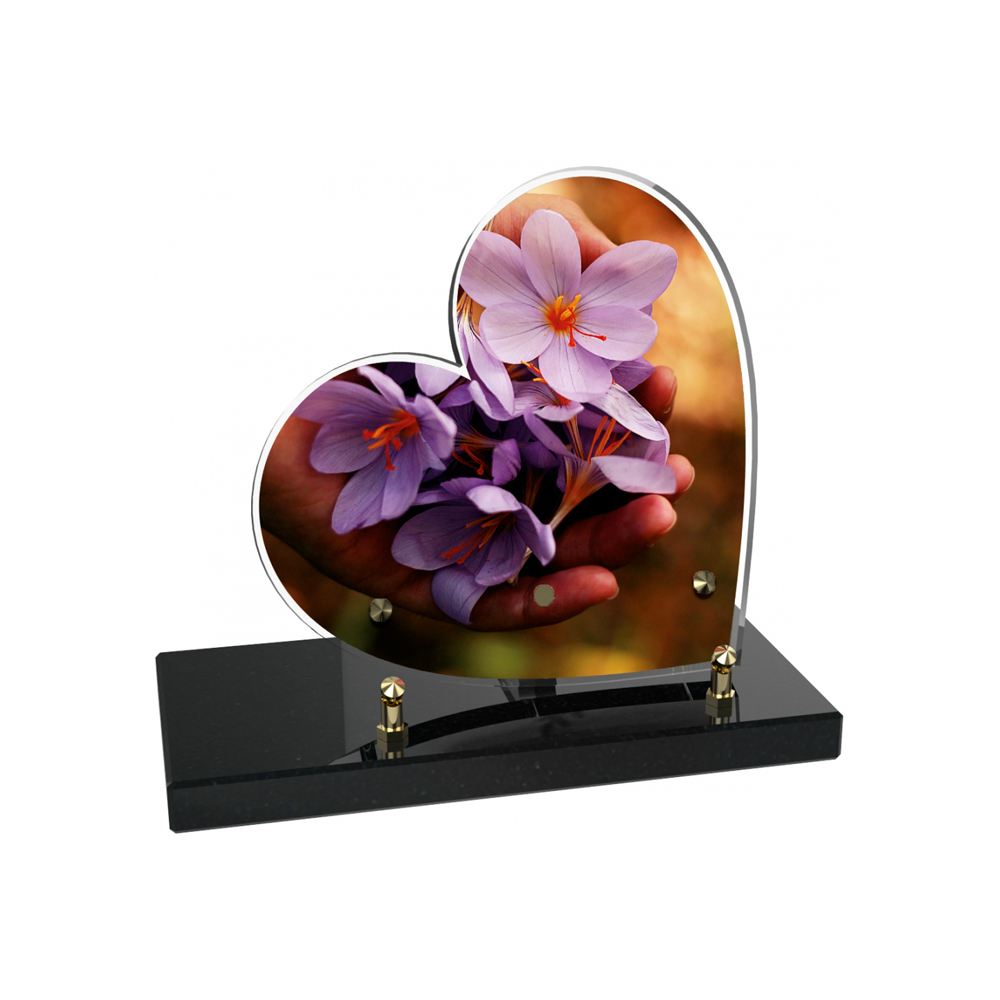 Plaque funéraire PETIT COEUR – Plaques Funéraires Créations® – vue complémentaire
