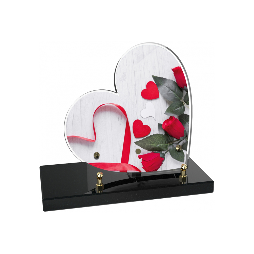 Plaque funéraire PETIT COEUR – Plaques Funéraires Créations® – vue complémentaire