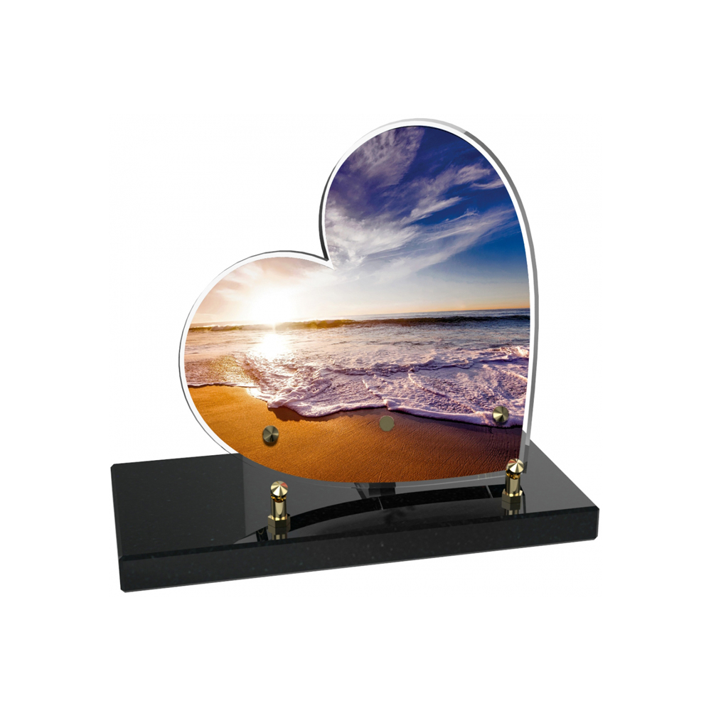Plaque funéraire PETIT COEUR – Plaques Funéraires Créations® – vue complémentaire