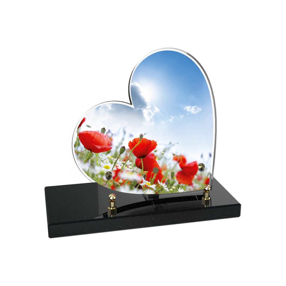 Plaque funéraire PETIT COEUR – Plaques Funéraires Créations® – vue complémentaire