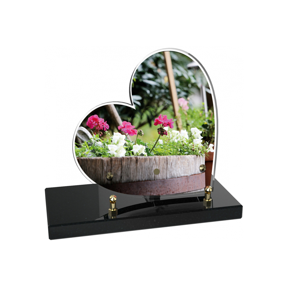 Plaque funéraire PETIT COEUR – Plaques Funéraires Créations® – vue complémentaire