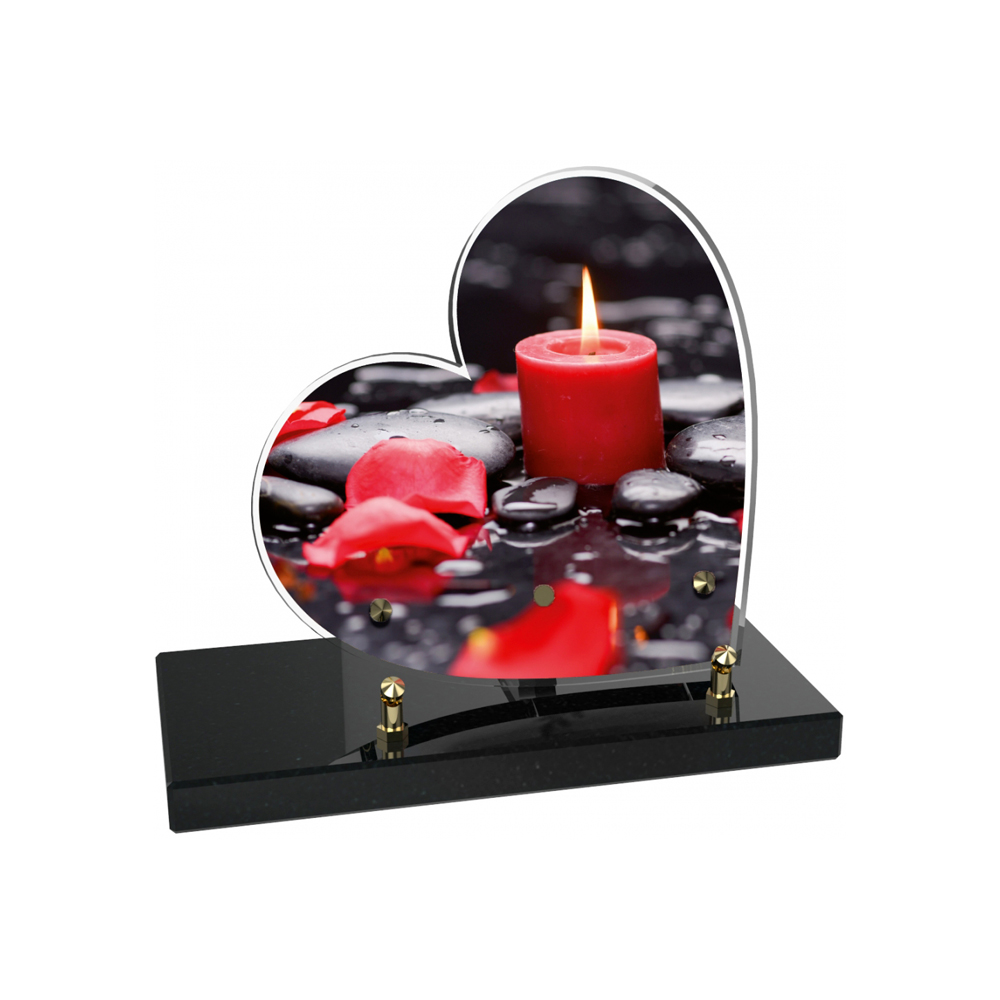 Plaque funéraire PETIT COEUR – Plaques Funéraires Créations® – vue complémentaire