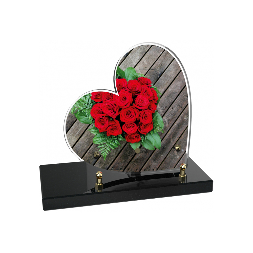 Plaque funéraire PETIT COEUR – Plaques Funéraires Créations® – vue complémentaire