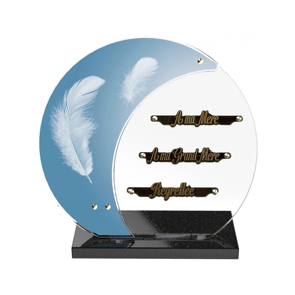 Plaque funéraire LUNA – Plaques Funéraires Créations® – vue complémentaire