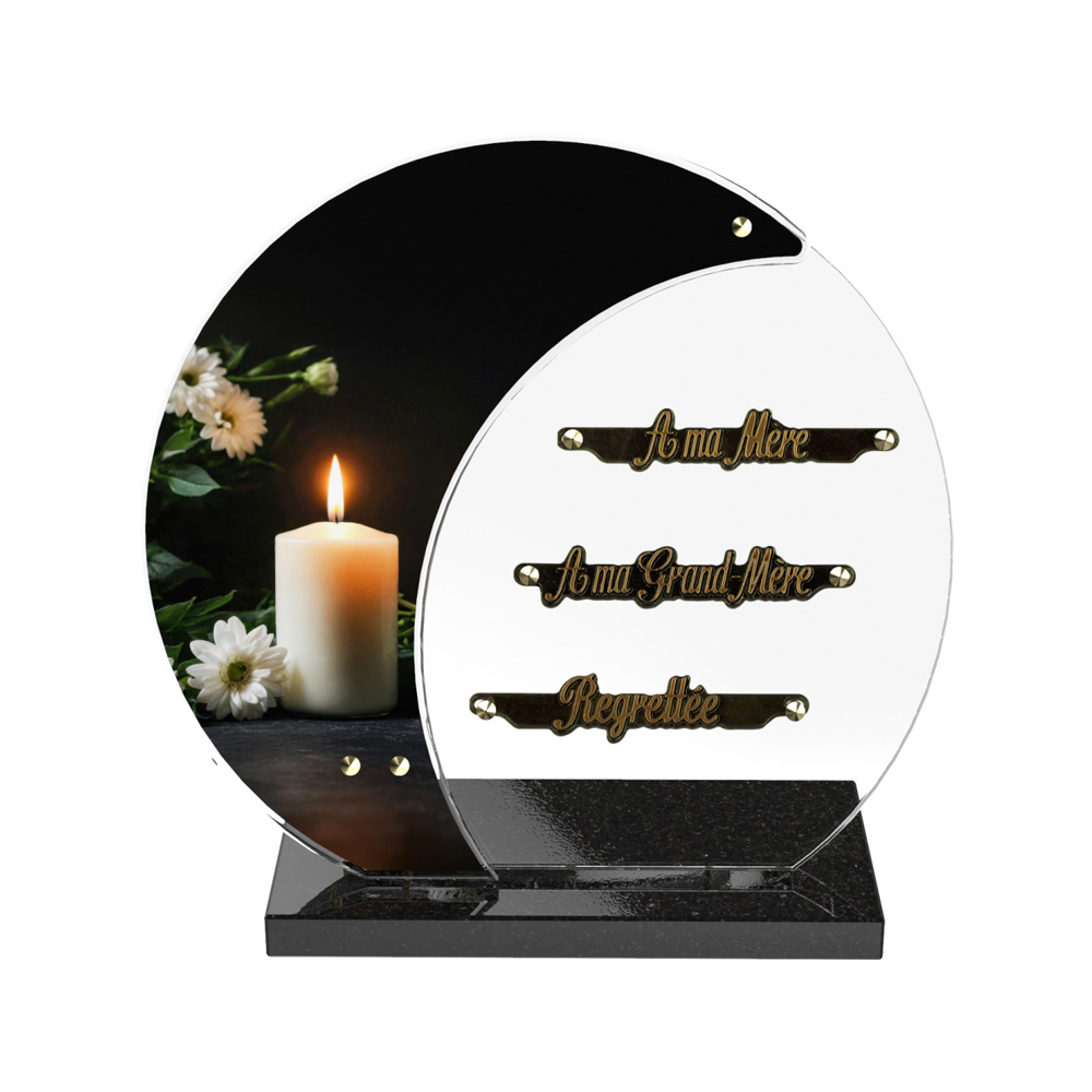 Plaque funéraire LUNA – Plaques Funéraires Créations® – vue complémentaire