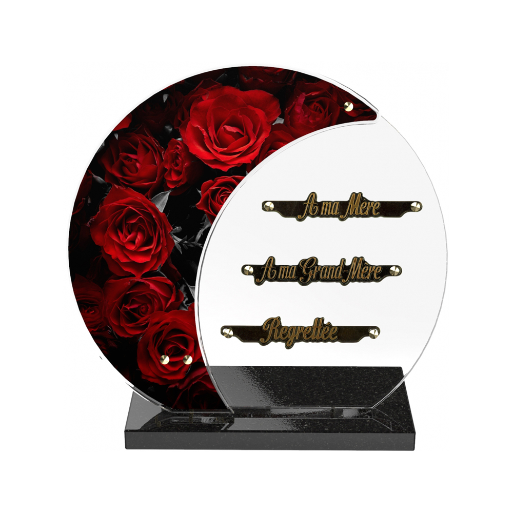 Plaque funéraire LUNA – Plaques Funéraires Créations® – vue complémentaire