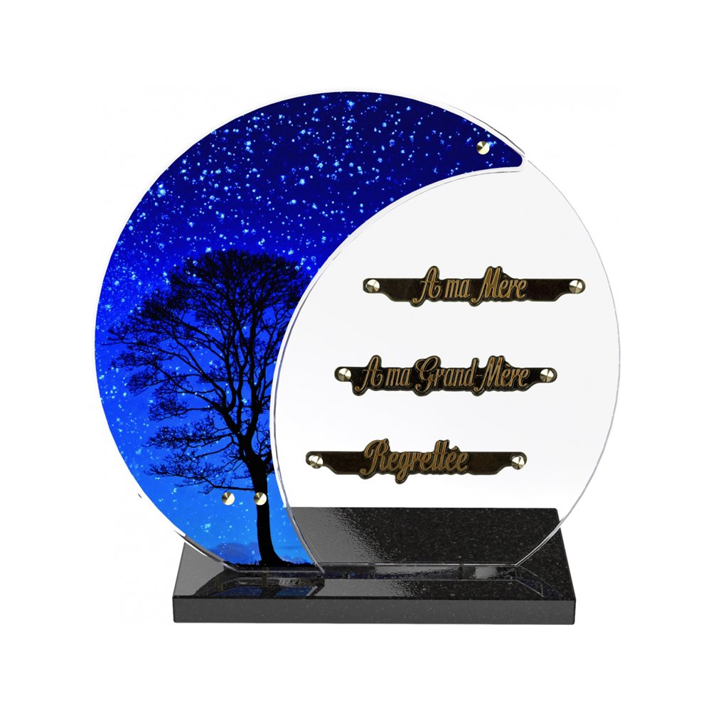 Plaque funéraire LUNA – Plaques Funéraires Créations® – vue complémentaire
