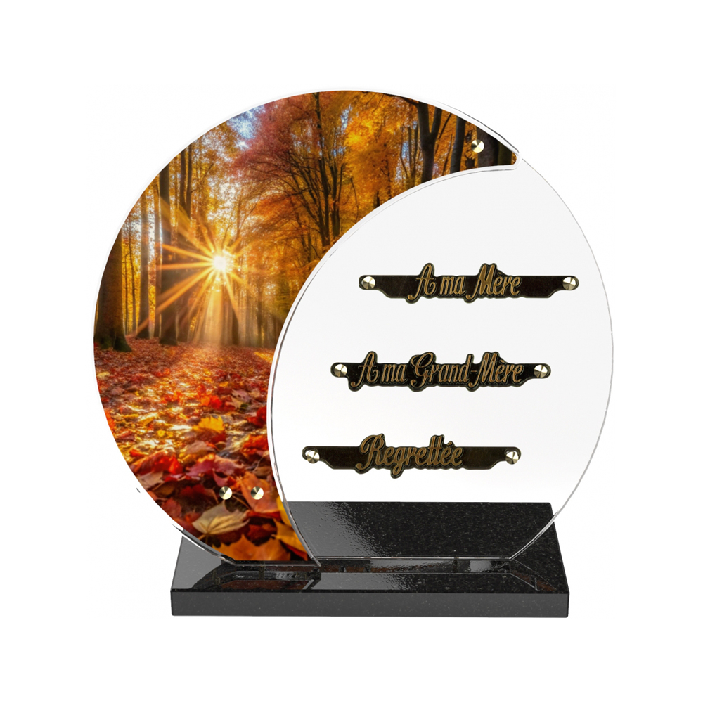Plaque funéraire LUNA – Plaques Funéraires Créations® – vue complémentaire
