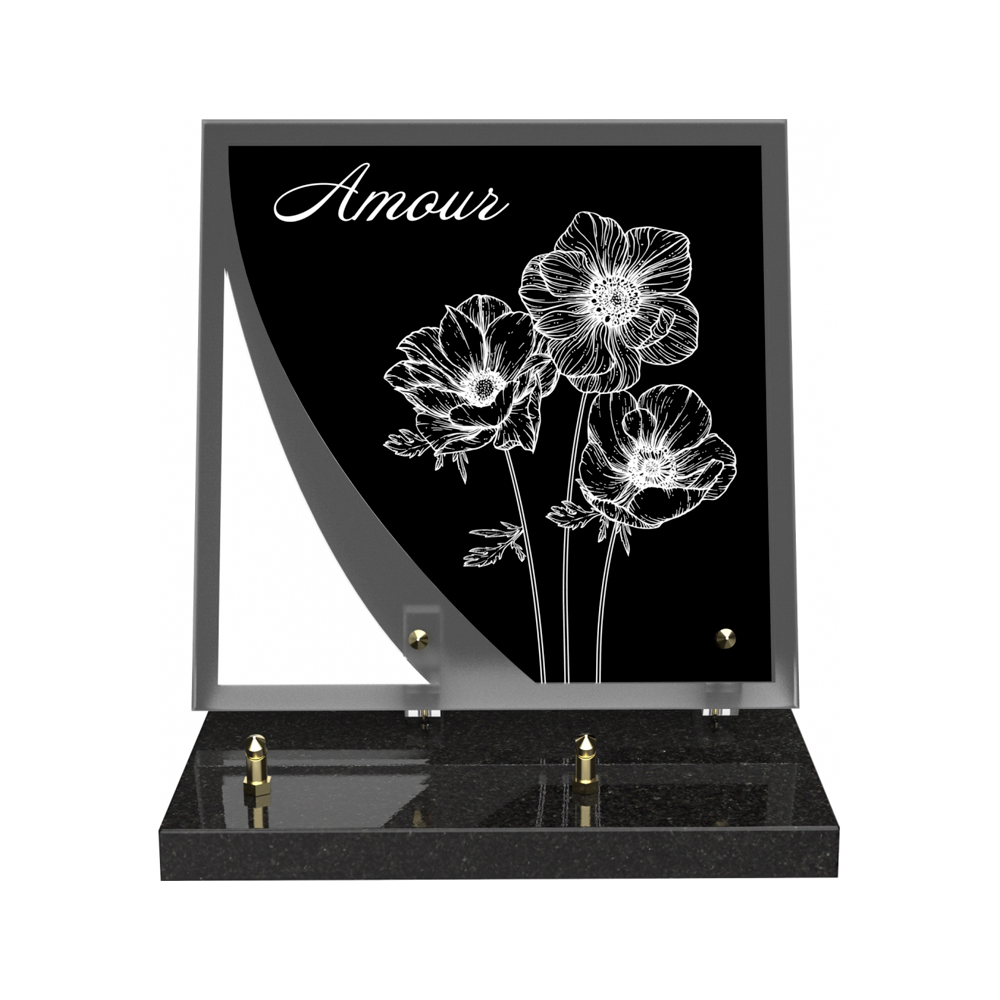 Plaque funéraire NOCTURNE – Plaques Funéraires Créations® – vue complémentaire