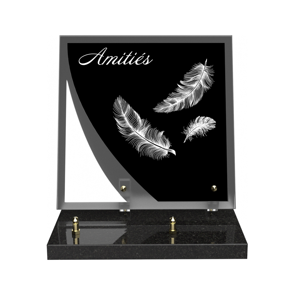 Plaque funéraire NOCTURNE – Plaques Funéraires Créations® – vue complémentaire