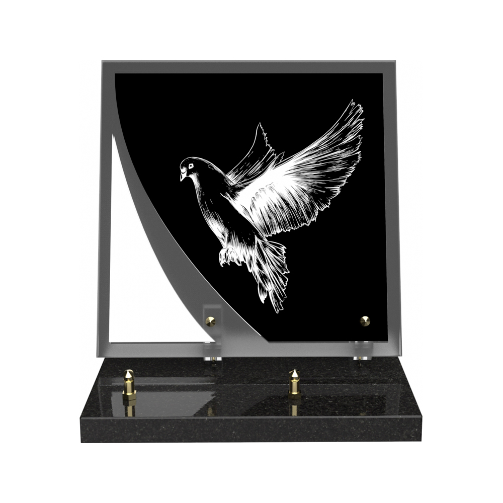 Plaque funéraire NOCTURNE – Plaques Funéraires Créations® – vue complémentaire