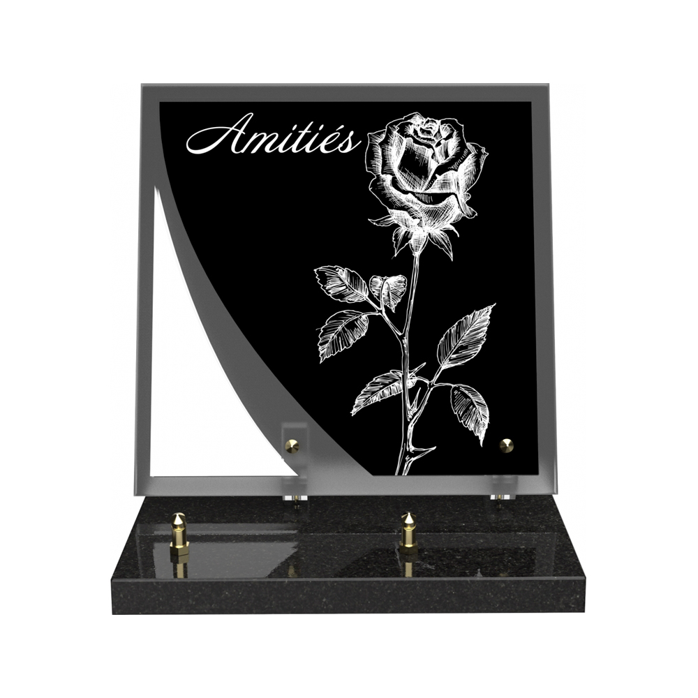 Plaque funéraire NOCTURNE – Plaques Funéraires Créations® – vue complémentaire