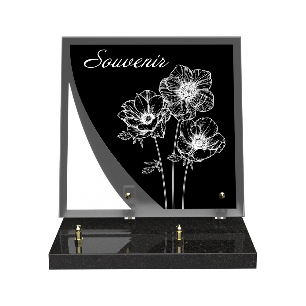 Plaque funéraire NOCTURNE – Plaques Funéraires Créations® – vue complémentaire