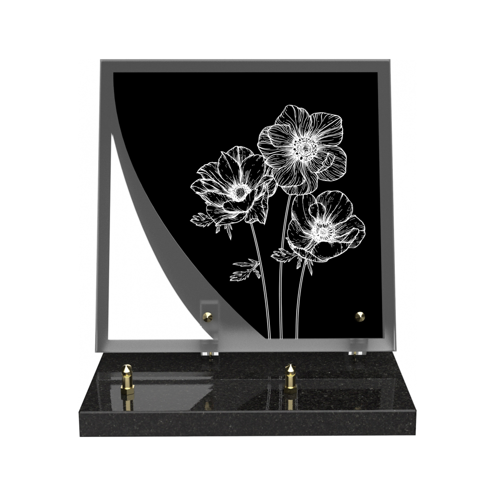 Plaque funéraire NOCTURNE – Plaques Funéraires Créations® – vue complémentaire