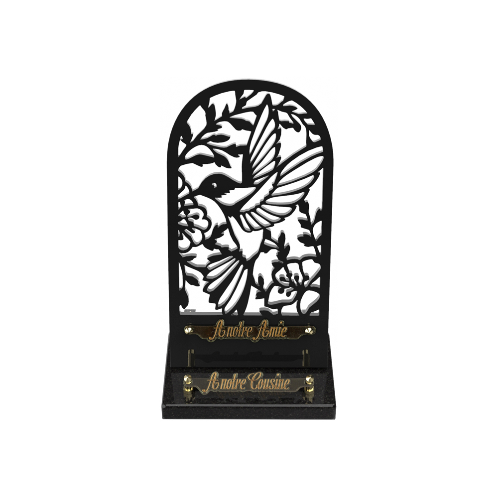 Plaque funéraire ARCHE – Plaques Funéraires Créations® – vue complémentaire