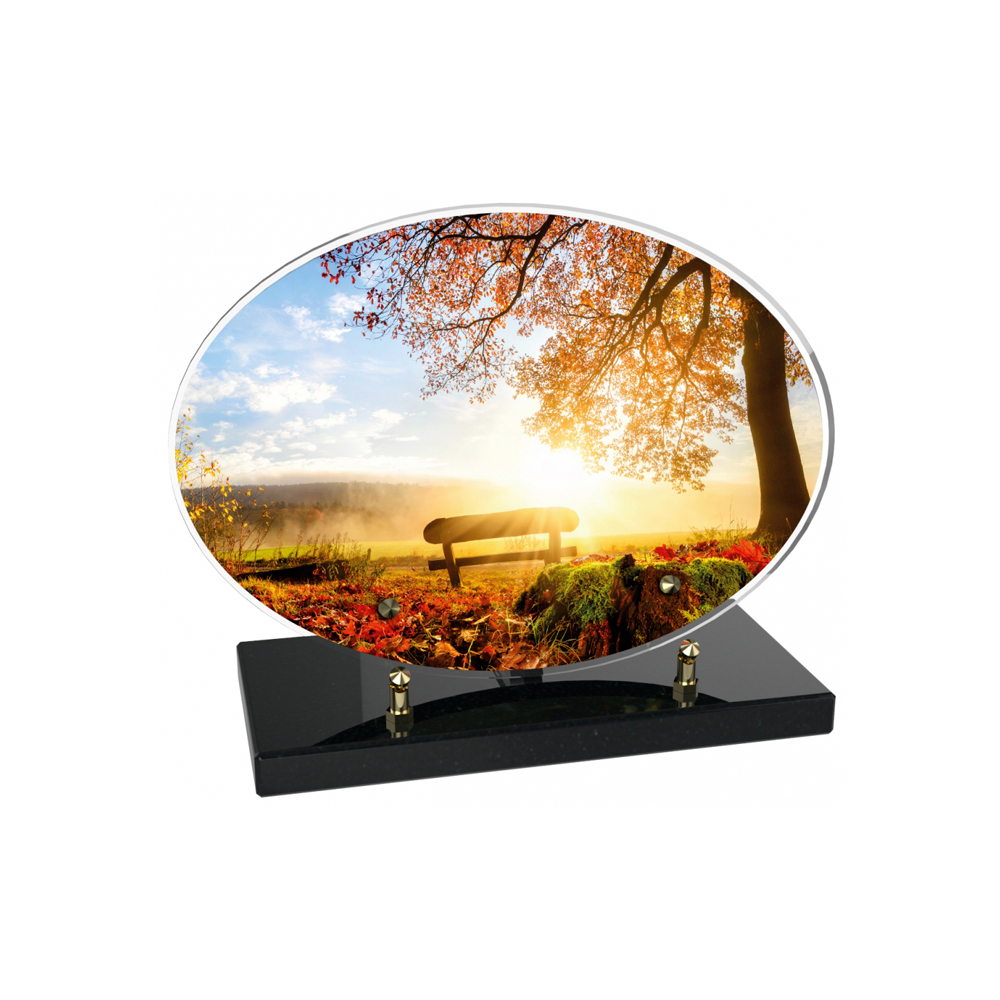 Plaque funéraire OVALE – Plaques Funéraires Créations®