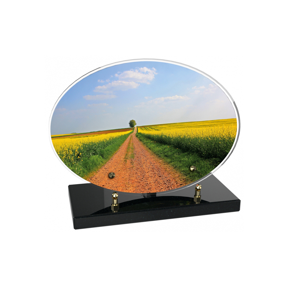 Plaque funéraire OVALE – Plaques Funéraires Créations® – vue complémentaire