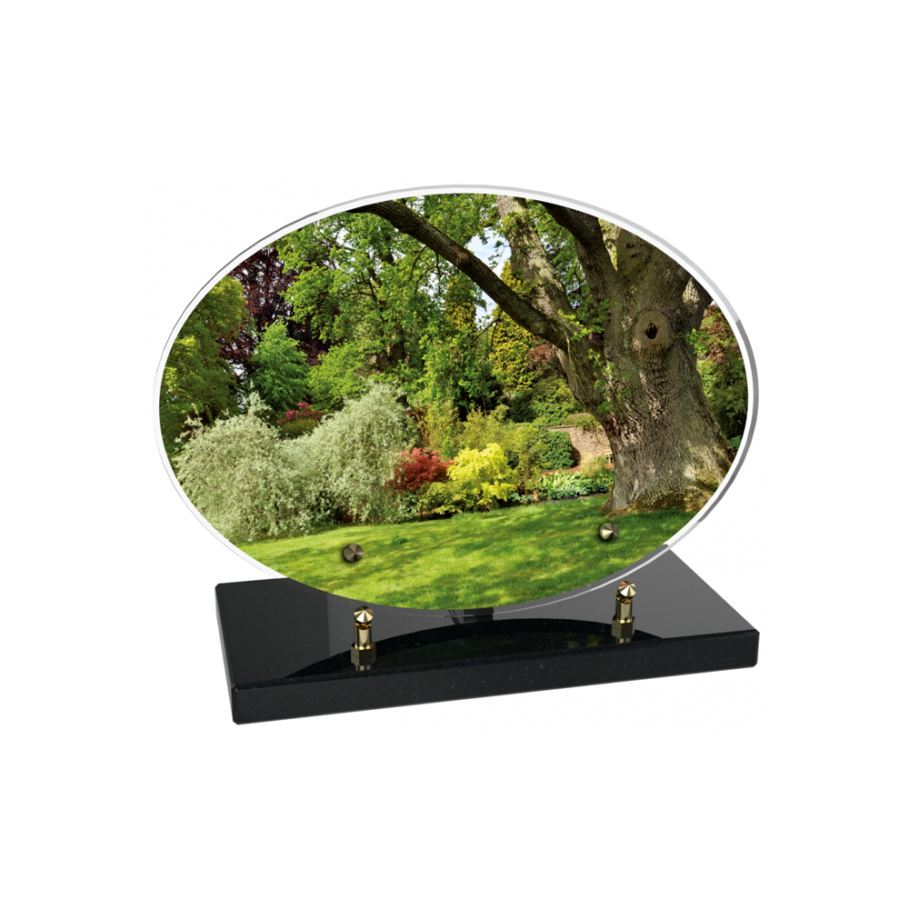 Plaque funéraire OVALE – Plaques Funéraires Créations® – vue complémentaire