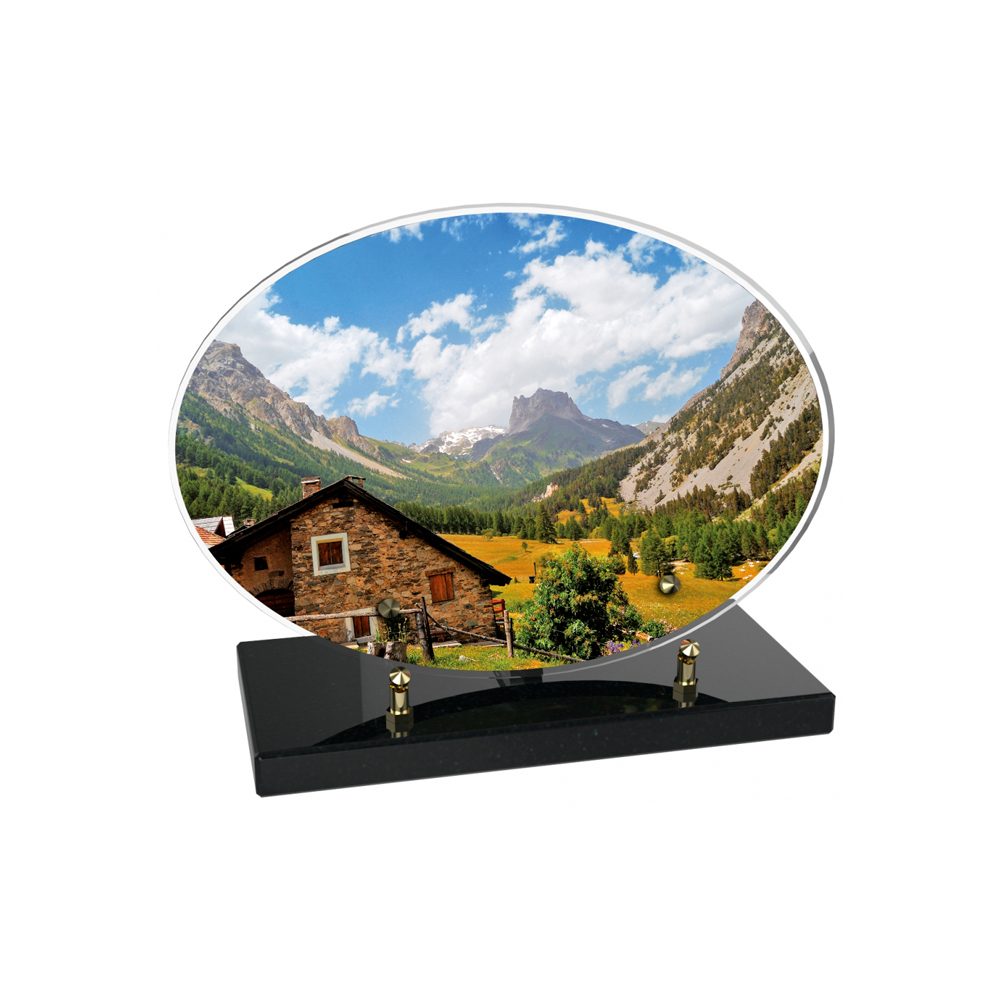 Plaque funéraire OVALE – Plaques Funéraires Créations® – vue complémentaire