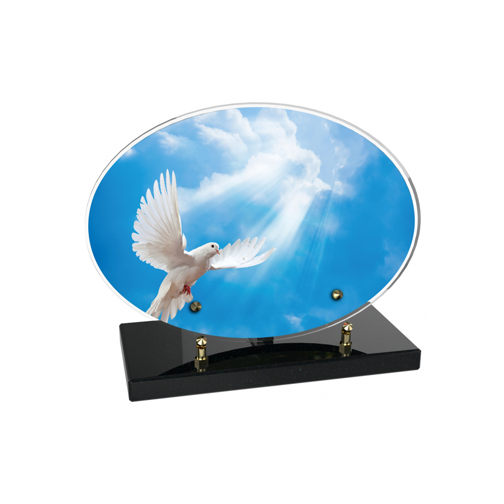 Plaque funéraire OVALE – Plaques Funéraires Créations® – vue complémentaire
