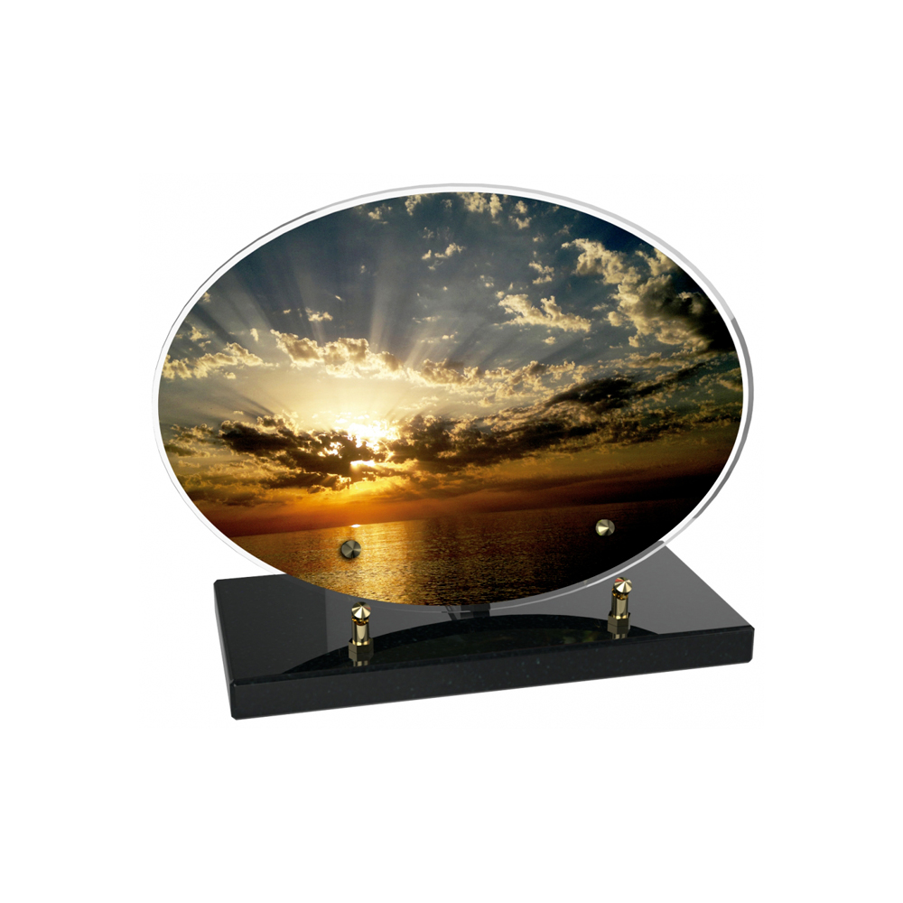Plaque funéraire OVALE – Plaques Funéraires Créations® – vue complémentaire