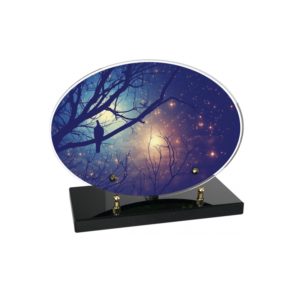 Plaque funéraire OVALE – Plaques Funéraires Créations® – vue complémentaire