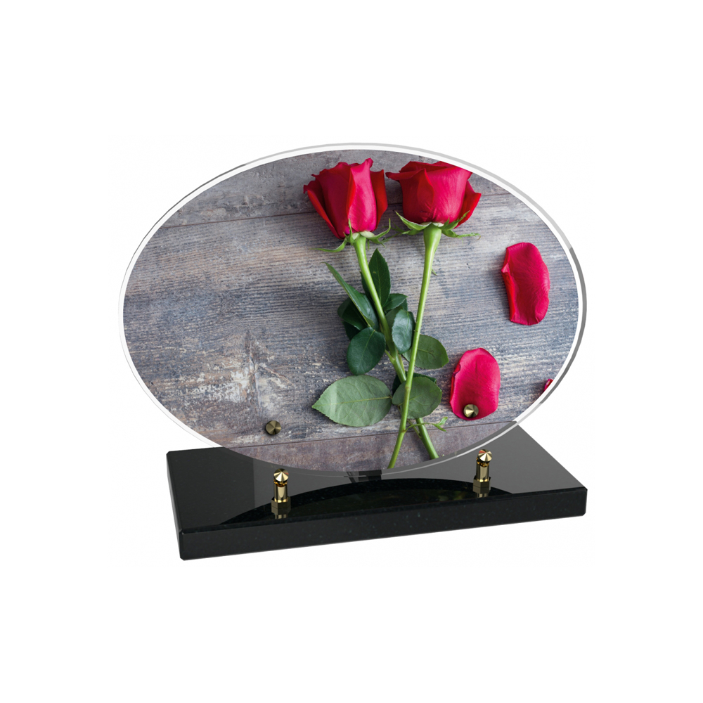 Plaque funéraire OVALE – Plaques Funéraires Créations® – vue complémentaire