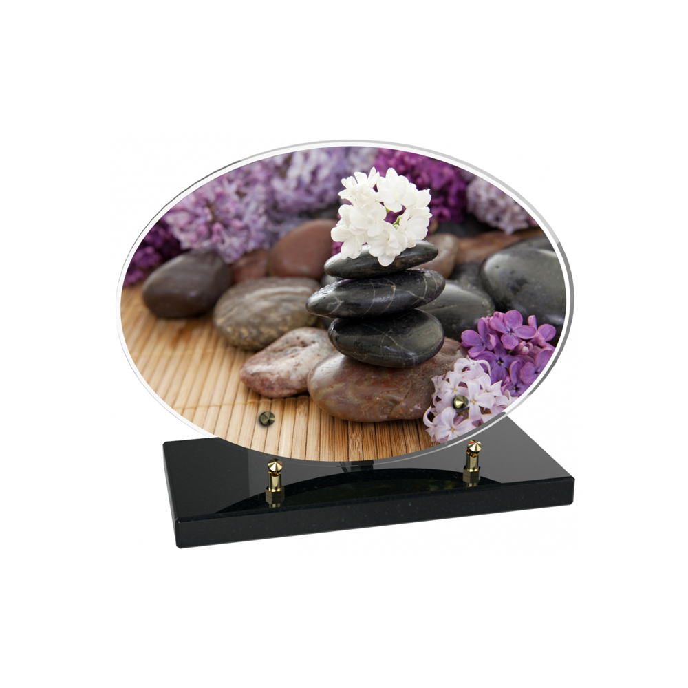 Plaque funéraire OVALE – Plaques Funéraires Créations® – vue complémentaire
