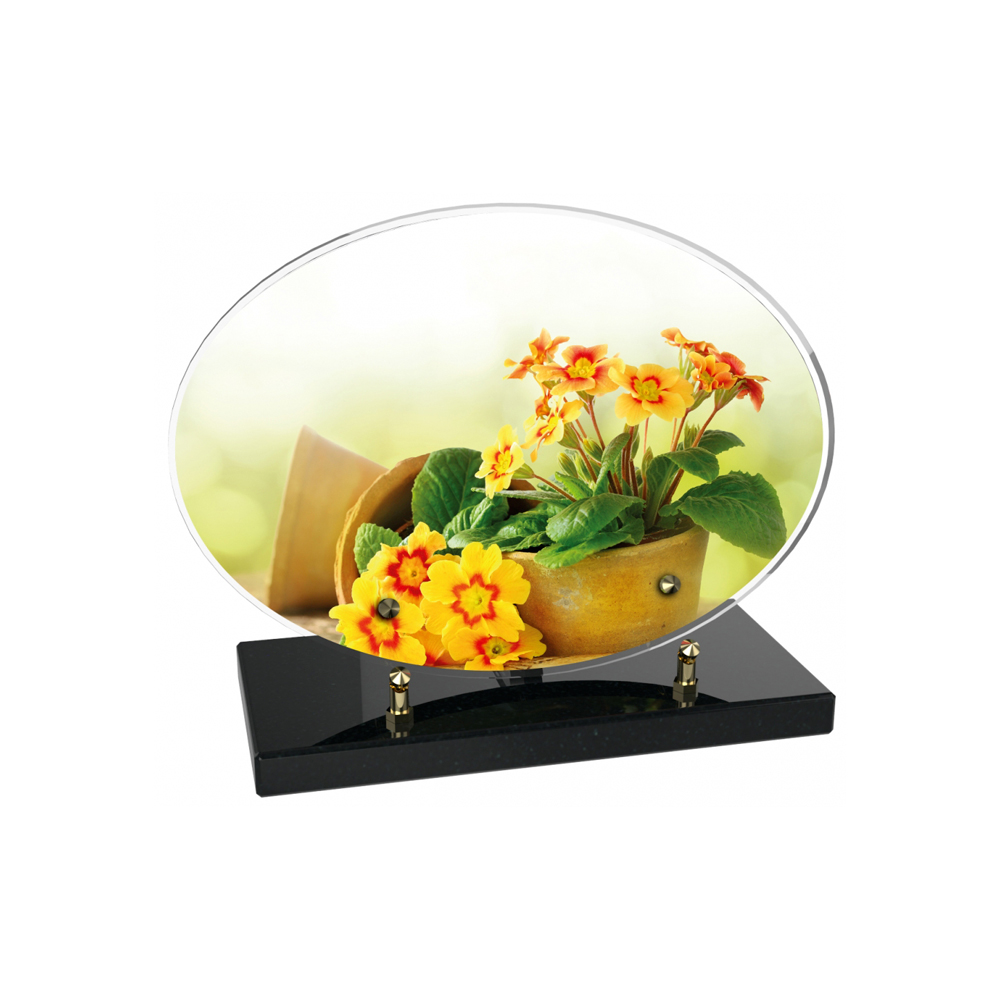 Plaque funéraire OVALE – Plaques Funéraires Créations® – vue complémentaire