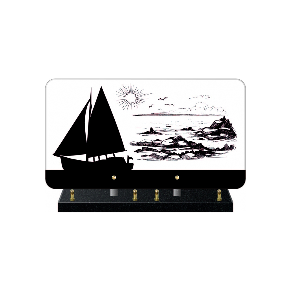 Plaque funéraire SCENETTE – Plaques Funéraires Créations® – vue complémentaire