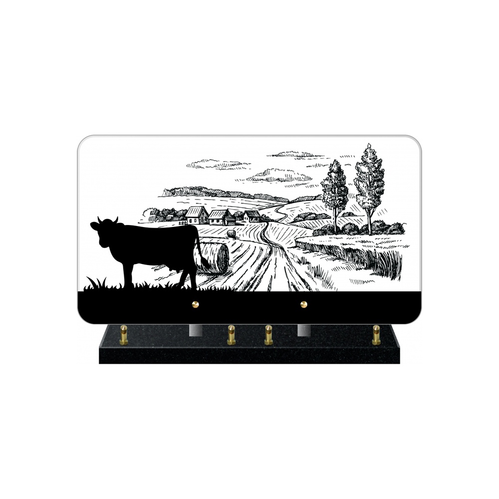 Plaque funéraire SCENETTE – Plaques Funéraires Créations® – vue complémentaire