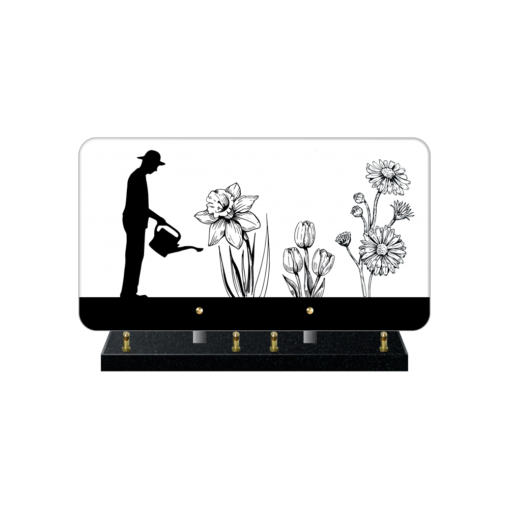 Plaque funéraire SCENETTE – Plaques Funéraires Créations® – vue complémentaire