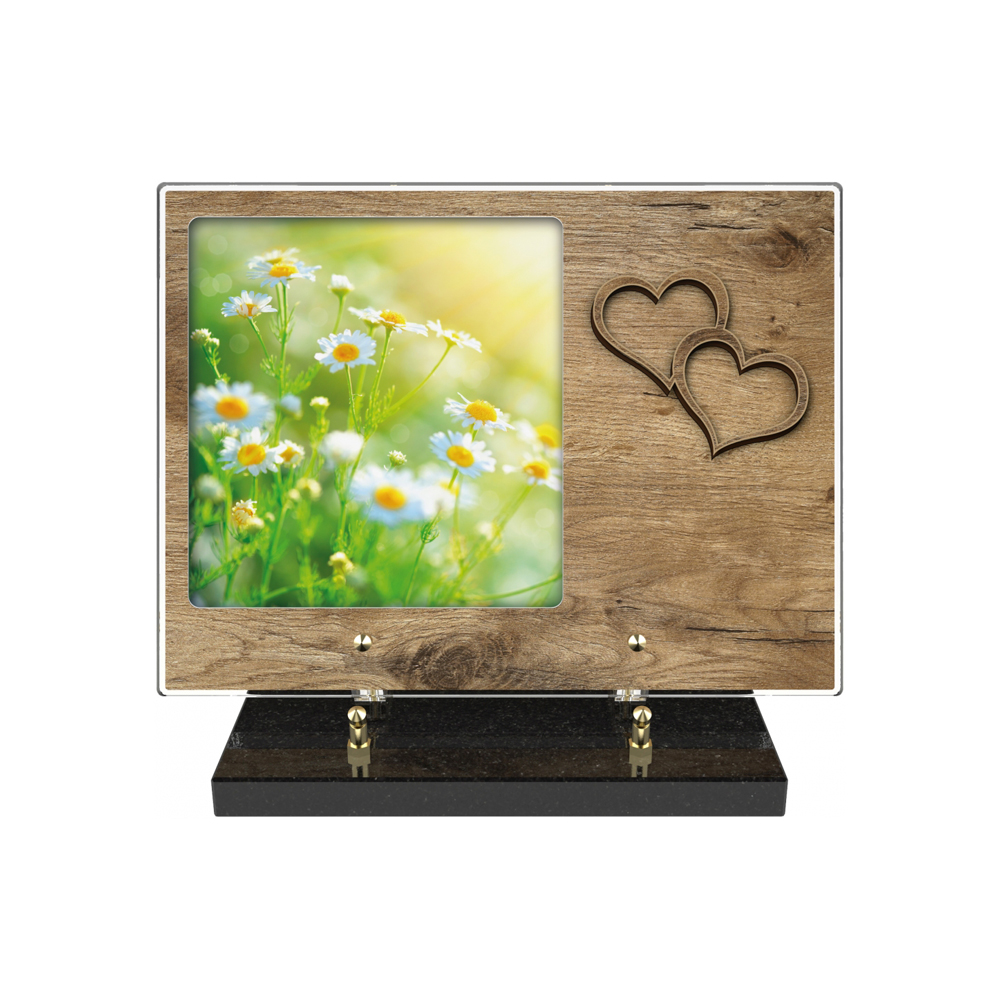 Plaque funéraire ECORCE – Plaques Funéraires Créations® – vue complémentaire