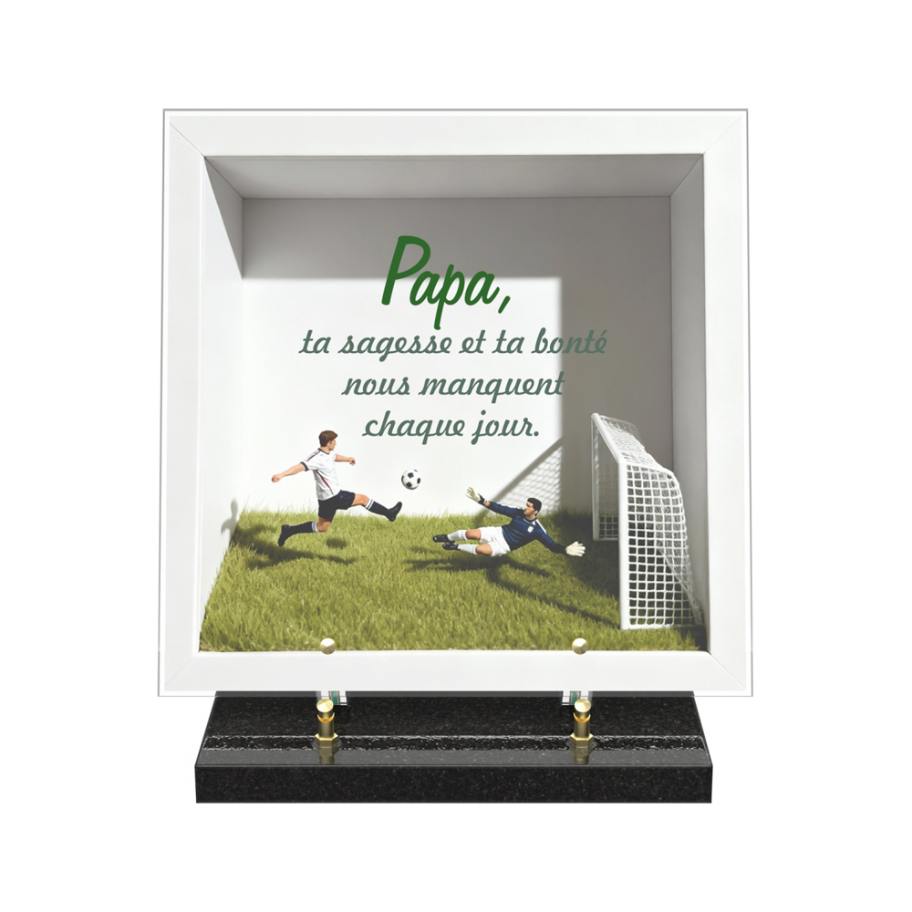 Plaque funéraire DIORAMA – Plaques Funéraires Créations® – vue complémentaire