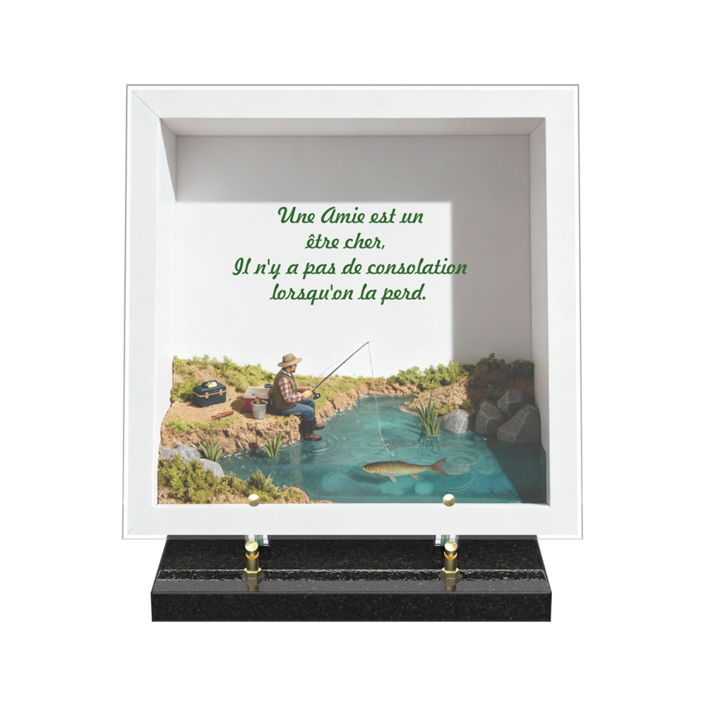 Plaque funéraire DIORAMA – Plaques Funéraires Créations® – vue complémentaire