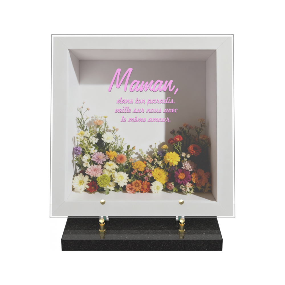 Plaque funéraire DIORAMA – Plaques Funéraires Créations® – vue complémentaire