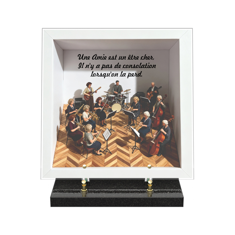 Plaque funéraire DIORAMA – Plaques Funéraires Créations® – vue complémentaire