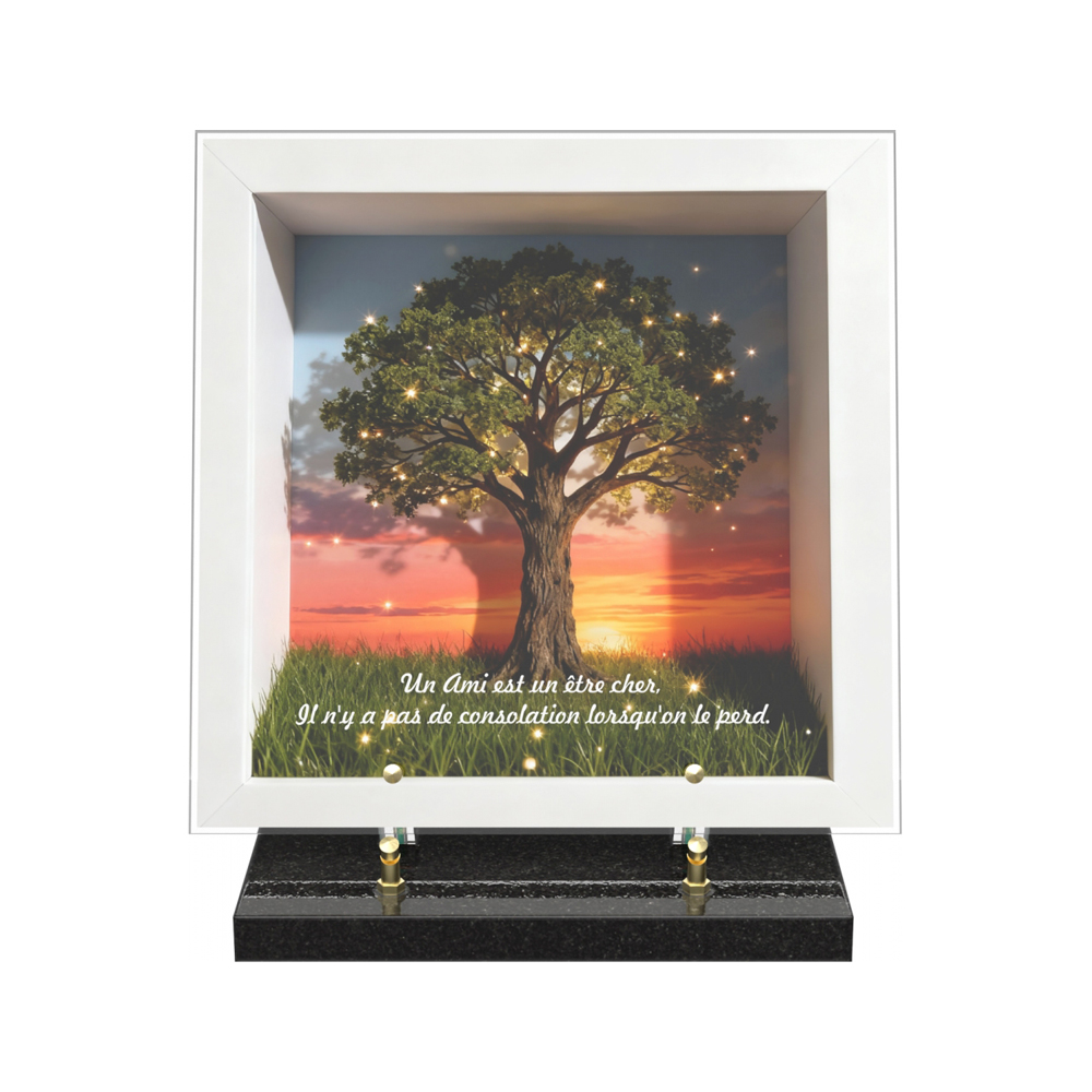 Plaque funéraire DIORAMA – Plaques Funéraires Créations® – vue complémentaire