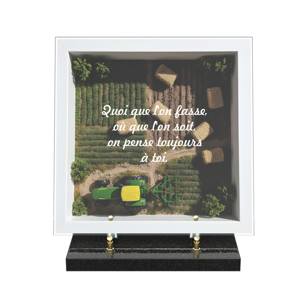 Plaque funéraire DIORAMA – Plaques Funéraires Créations® – vue complémentaire