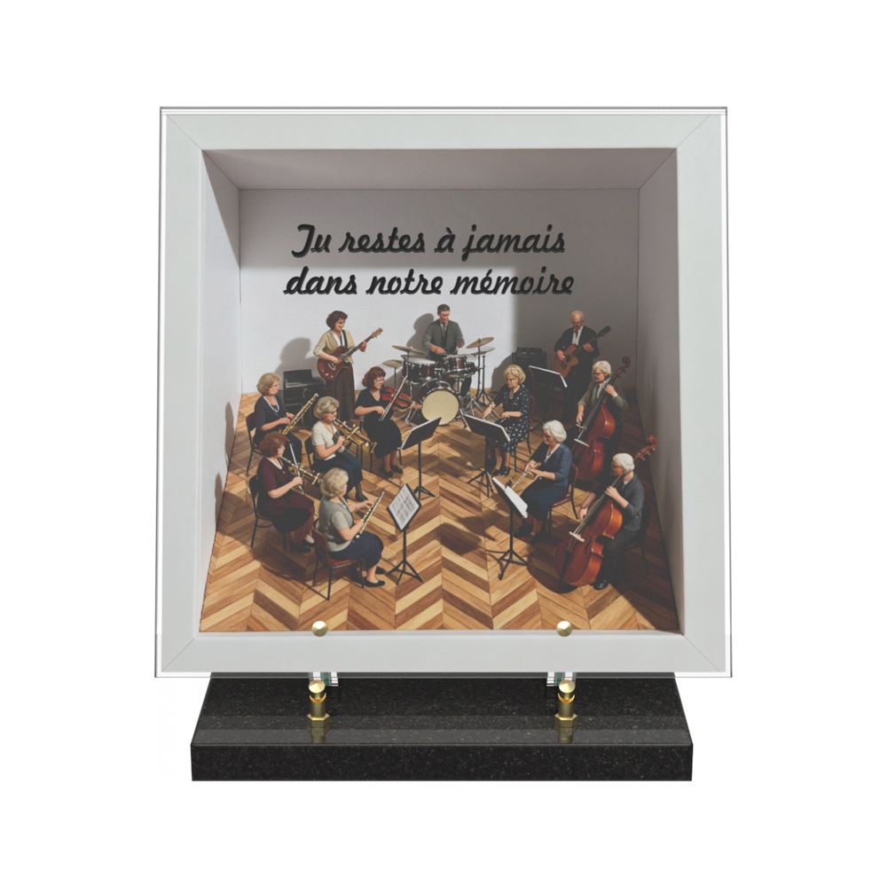 Plaque funéraire DIORAMA – Plaques Funéraires Créations® – vue complémentaire
