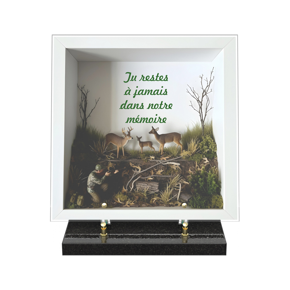 Plaque funéraire DIORAMA – Plaques Funéraires Créations® – vue complémentaire