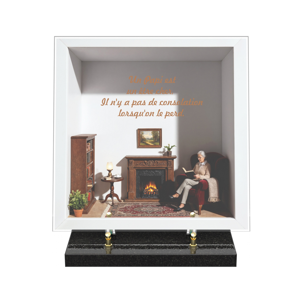 Plaque funéraire DIORAMA – Plaques Funéraires Créations® – vue complémentaire