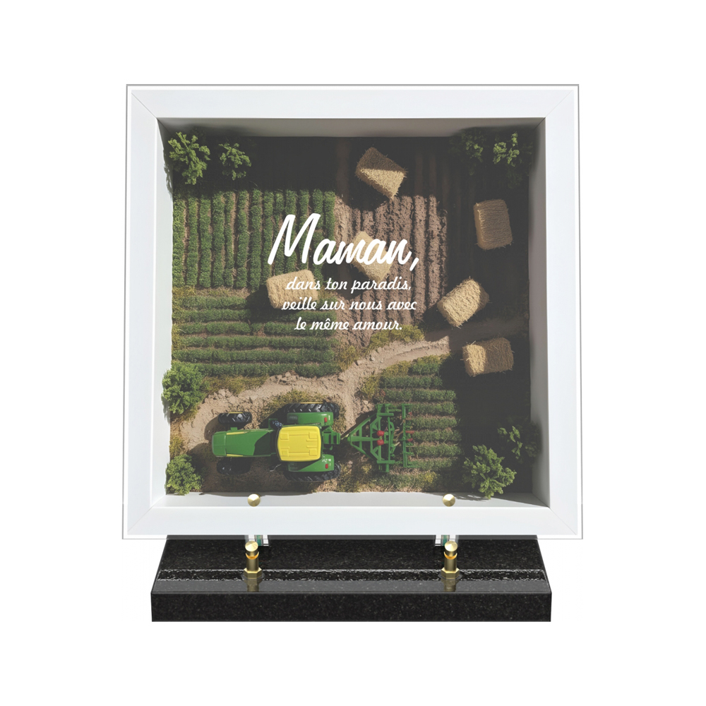Plaque funéraire DIORAMA – Plaques Funéraires Créations® – vue complémentaire