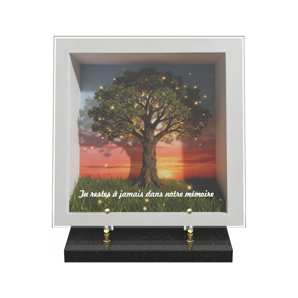 Plaque funéraire DIORAMA – Plaques Funéraires Créations® – vue complémentaire