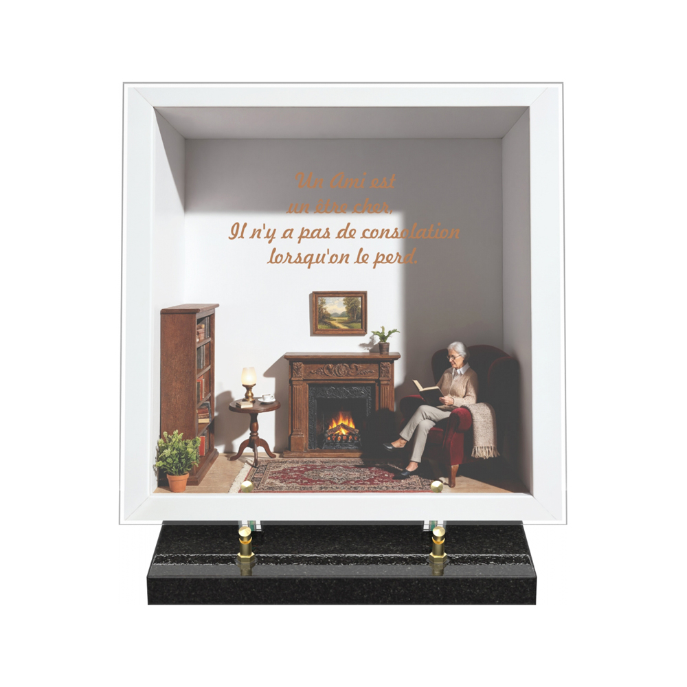 Plaque funéraire DIORAMA – Plaques Funéraires Créations® – vue complémentaire