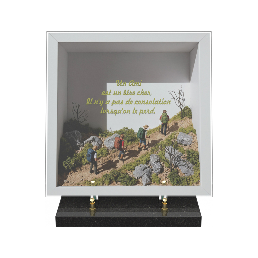 Plaque funéraire DIORAMA – Plaques Funéraires Créations® – vue complémentaire